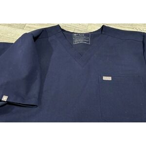 Figs Men XL Blue Leon Three Pocket Scrub Top Technical Collection FM1500 Medical
